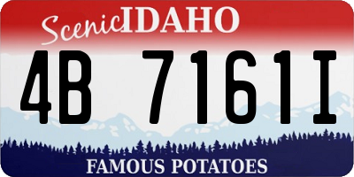 ID license plate 4B7161I