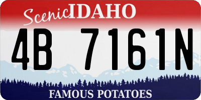 ID license plate 4B7161N