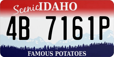 ID license plate 4B7161P