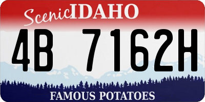 ID license plate 4B7162H