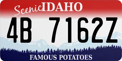 ID license plate 4B7162Z