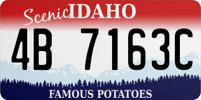 ID license plate 4B7163C