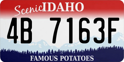 ID license plate 4B7163F