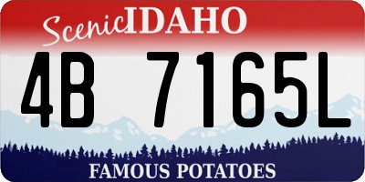 ID license plate 4B7165L