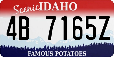 ID license plate 4B7165Z