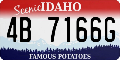 ID license plate 4B7166G