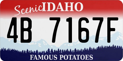 ID license plate 4B7167F