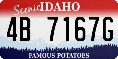 ID license plate 4B7167G