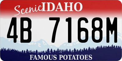 ID license plate 4B7168M