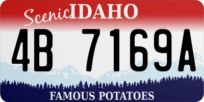ID license plate 4B7169A