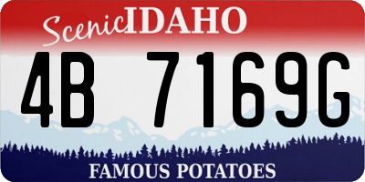 ID license plate 4B7169G