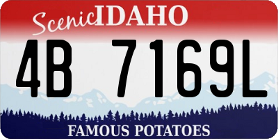 ID license plate 4B7169L