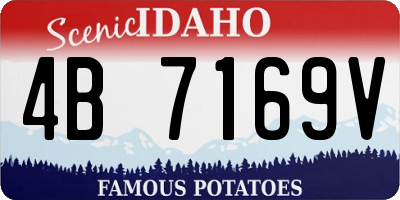 ID license plate 4B7169V