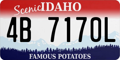 ID license plate 4B7170L