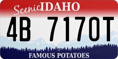 ID license plate 4B7170T