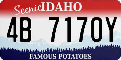 ID license plate 4B7170Y