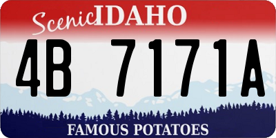 ID license plate 4B7171A