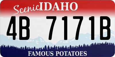ID license plate 4B7171B