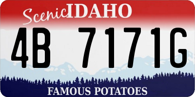 ID license plate 4B7171G