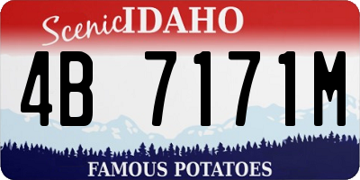 ID license plate 4B7171M