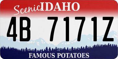 ID license plate 4B7171Z