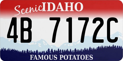 ID license plate 4B7172C