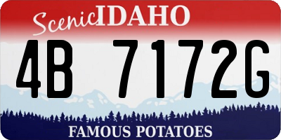 ID license plate 4B7172G