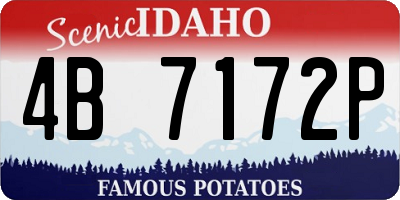 ID license plate 4B7172P