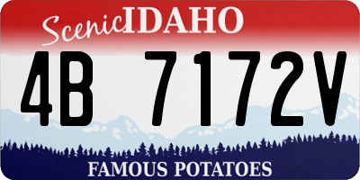 ID license plate 4B7172V