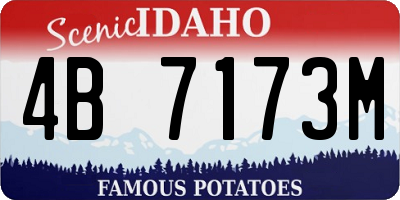 ID license plate 4B7173M