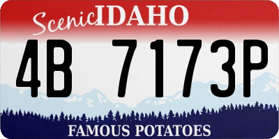 ID license plate 4B7173P