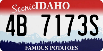 ID license plate 4B7173S