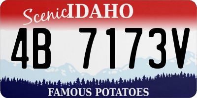 ID license plate 4B7173V