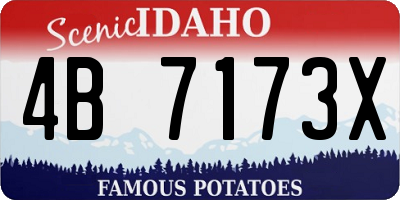 ID license plate 4B7173X