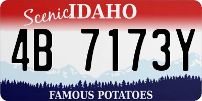 ID license plate 4B7173Y