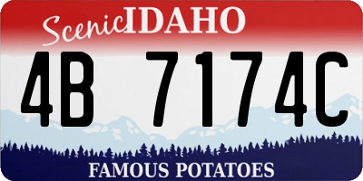 ID license plate 4B7174C