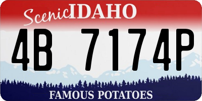 ID license plate 4B7174P