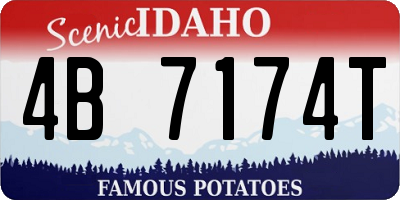 ID license plate 4B7174T