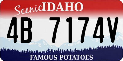 ID license plate 4B7174V