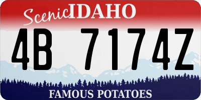 ID license plate 4B7174Z