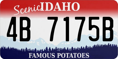 ID license plate 4B7175B