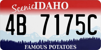 ID license plate 4B7175C