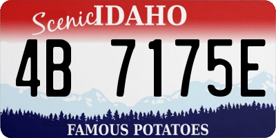 ID license plate 4B7175E