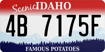 ID license plate 4B7175F