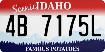 ID license plate 4B7175L