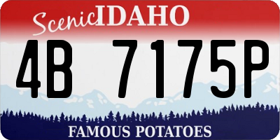 ID license plate 4B7175P