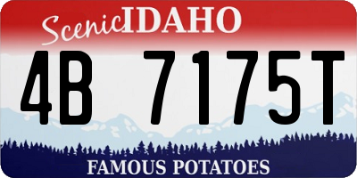 ID license plate 4B7175T