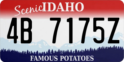 ID license plate 4B7175Z