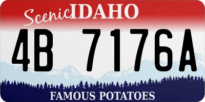 ID license plate 4B7176A