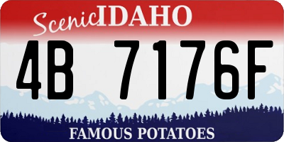 ID license plate 4B7176F